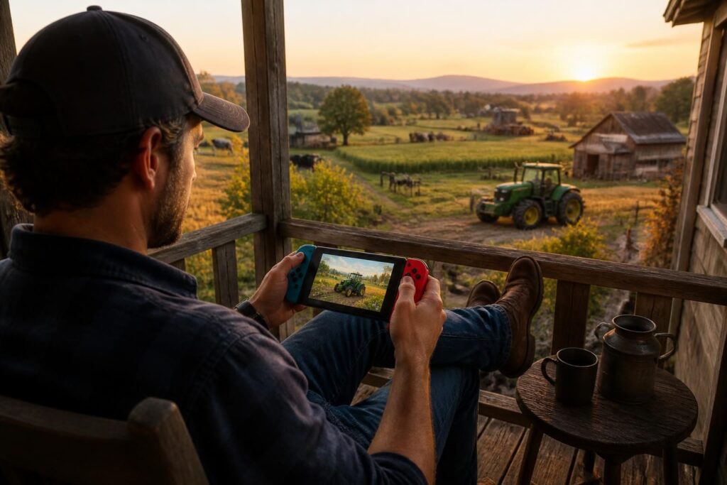 découvrez l'expérience immersive de farming simulator sur switch et explorez la ferme virtuelle en mode nomade pour une aventure agricole unique partout où vous allez.