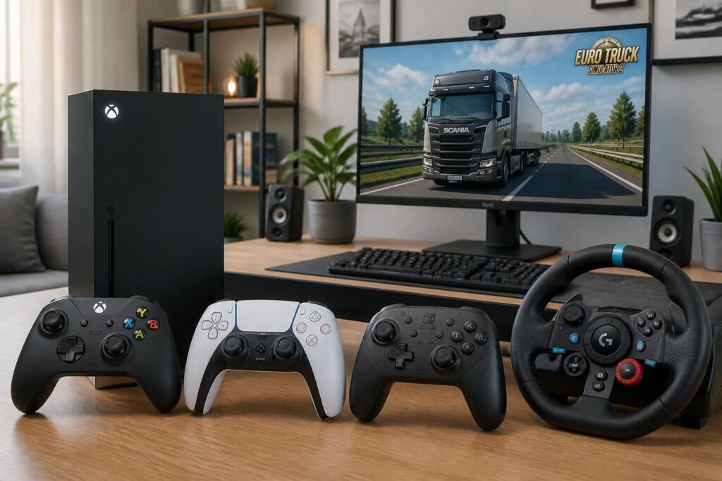 découvrez quelle est la meilleure manette pour jouer à euro truck simulator 2 sur console ets2 et profitez d'une expérience de conduite optimale.