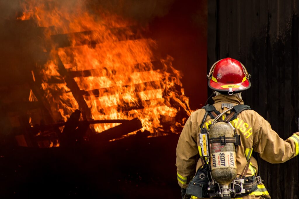 Lieutenant observing the practice fire