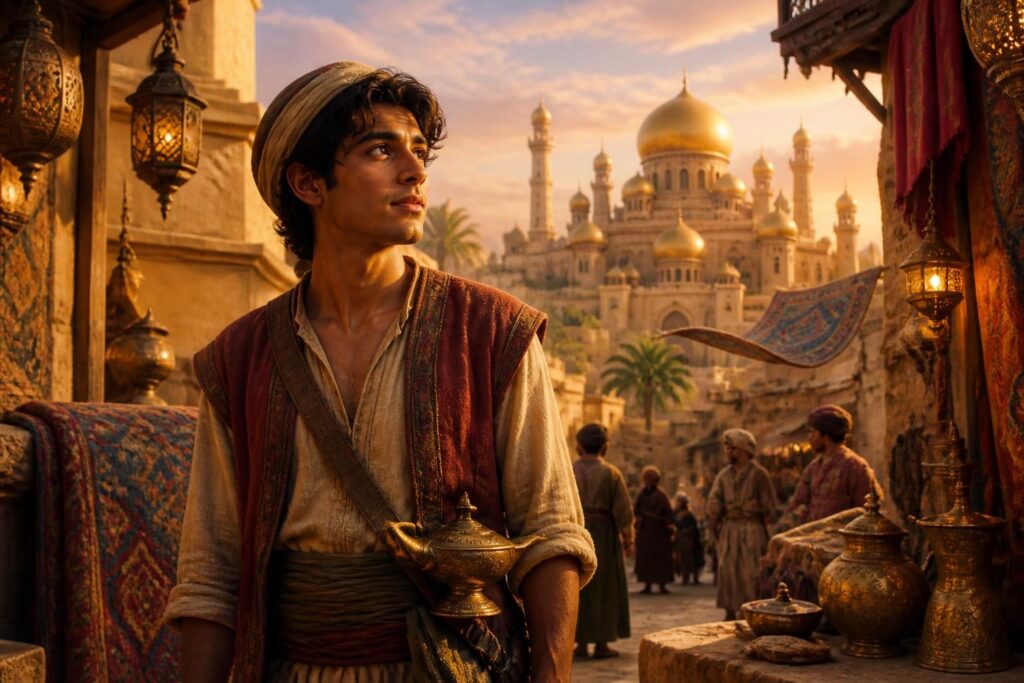 découvrez l'origine du personnage d'aladin et l'histoire captivante du film disney, entre magie, aventure et contes des mille et une nuits.