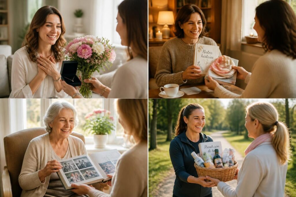 découvrez des idées de cadeaux personnalisés pour une maman, adaptées à son âge et à sa situation, pour lui faire plaisir en toutes occasions.